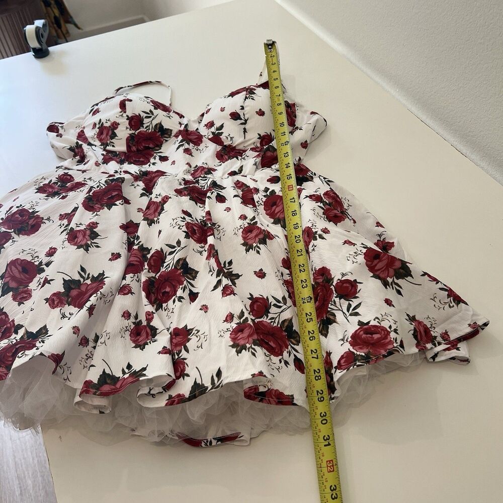 Fashion Nova Elma Floral Mini Dress - Mauve/combo Size 1X Coquette Soft Girl - Picture 10 of 10